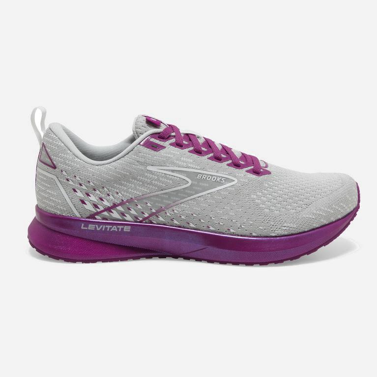 Brooks Levitate 5 - Zapatillas Running Asfalto Mujer - Gris / Lavanda Moradas (FX2795163)